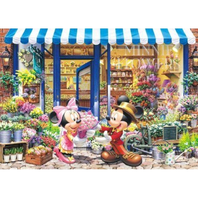 Tenyo Japan Jigsaw Puzzle D-300-258 Disney Mickey Flower Shop (300 Pieces)