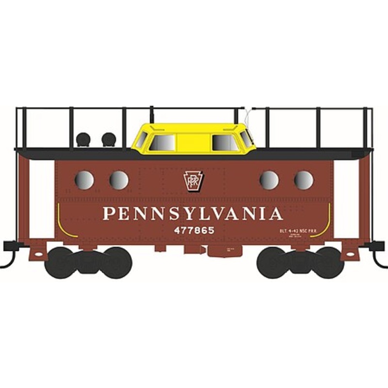 HO N-5C Caboose PRR #477865/Shadow Keystone w/Trainphone Rpk