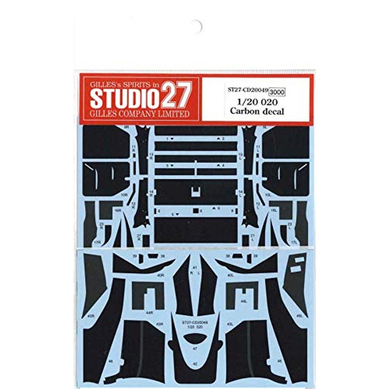 Studio27 CD20049 Tyrrell 020 Carbon Decal for Tamiya 1/20 Scale