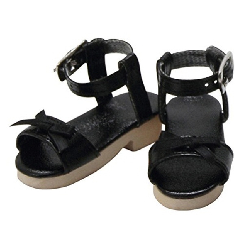 Azone FAR165-BLK for 50cm doll Wood Sole Sandal Black