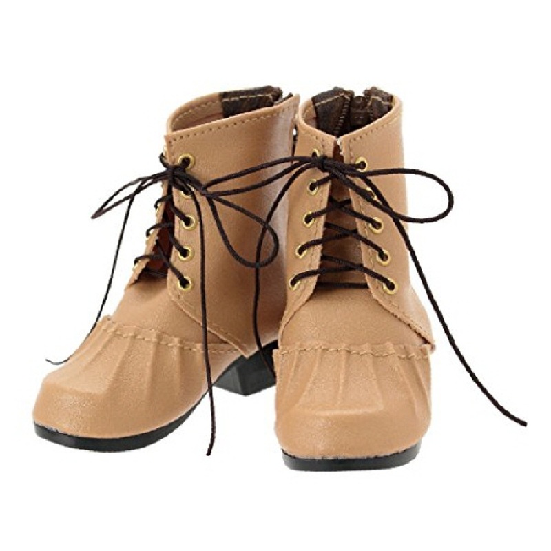 Azone FAR198-LBR for 50cm doll Girly Knitted Short Boots Light Brown