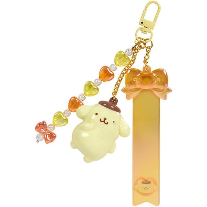 Sanrio Keychain Pom Pom Purin Ribbon Design (Clear and Puffy 3D)