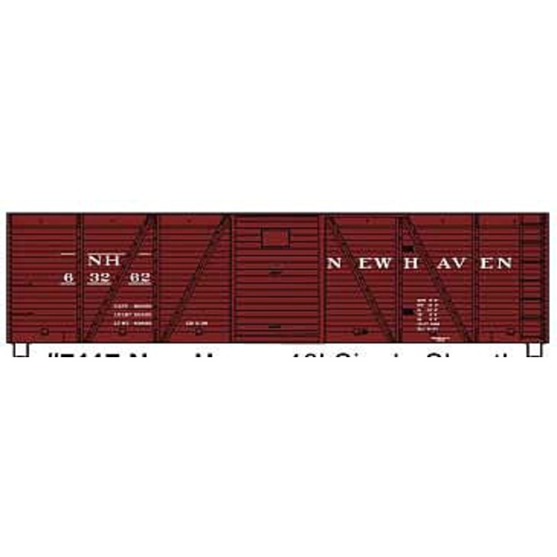 40′ 6-Panel Outside Braced Boxcar kit New Haven #63262