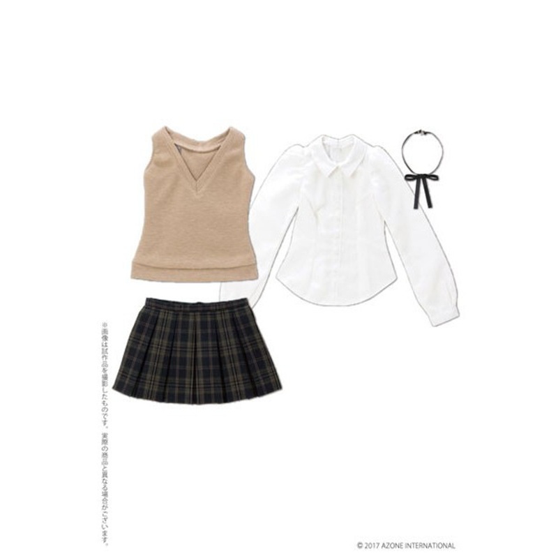 Azone FAO084-BEB Azo 2 Square Collar Classical School Girl Set Beige x Black