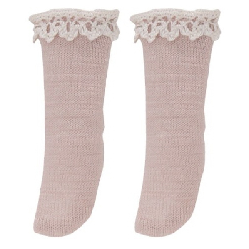 Azone PIC141-PNB 1/12 Pico D Cotton Lace Socks Pink Beige