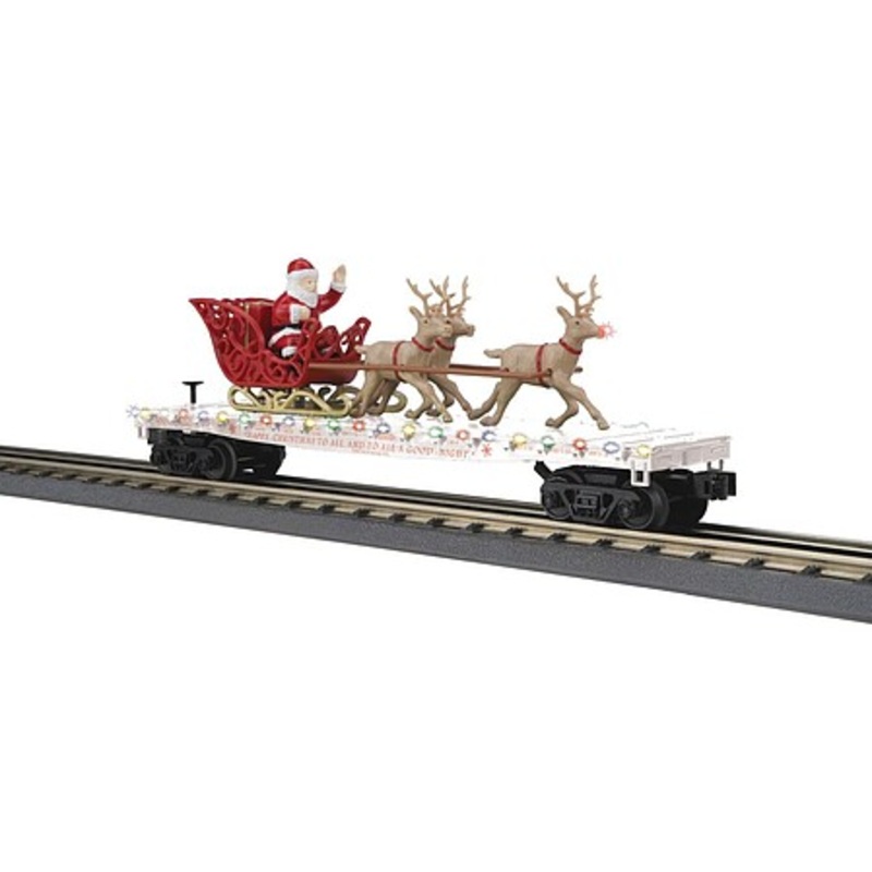 O CHRISTMAS FLAT CAR WHTE