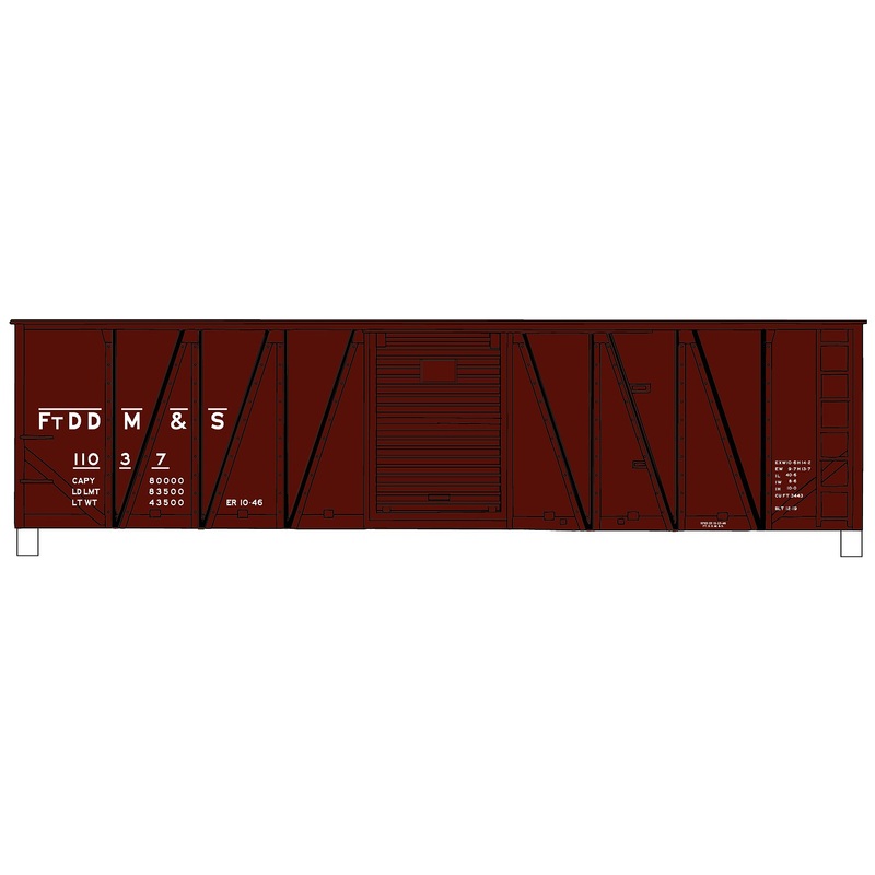 40′ OB Wood Boxcar FDDM&S Kit