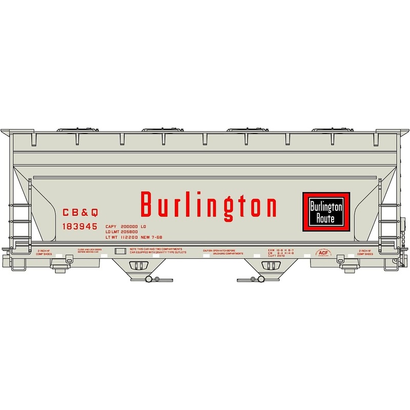 ACF 2-Bay Covered Hopper CB&Q