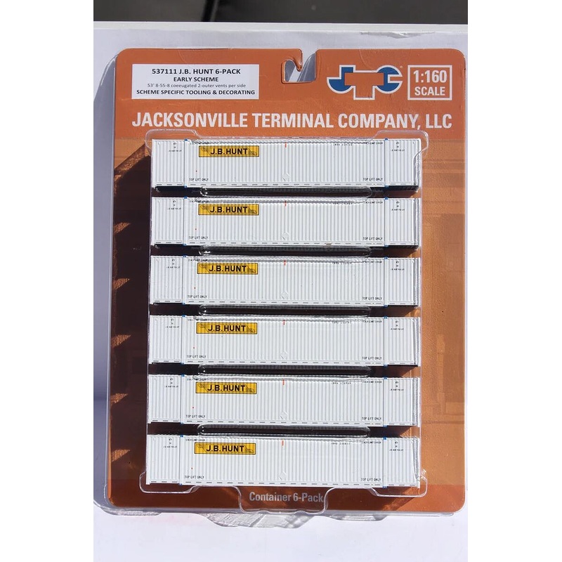 JB HUNT 6-pack – 53′ HIGH CUBE 8-55-8 corrugated