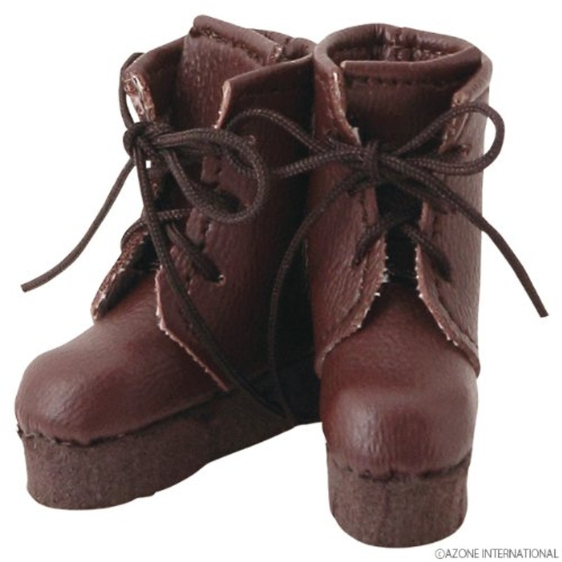 Azone AKT090-DBR Pure Neemo Pukkuri Short Boots Dark Brown