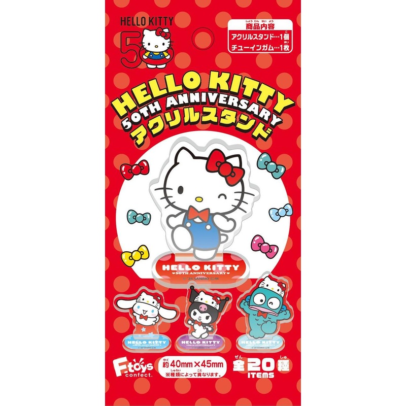 F-toys Hello Kitty 50th Anniversary Acrylic Stand Collection 20pcs Box
