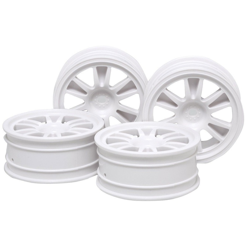 Tamiya 51299 (SP1299) Medium Narrow 12 Spokes Wheels (4pcs/ White/+2)