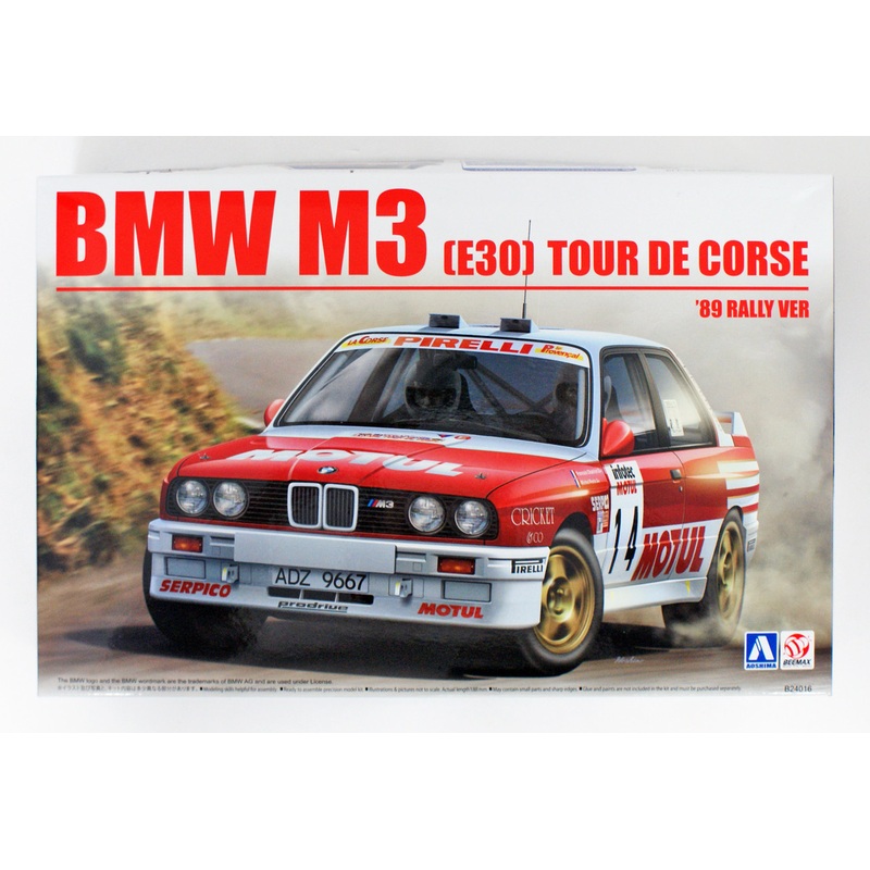 Aoshima 05061 BMW M3 E30 ’89 Tour de Corse Rally Ver. 1/24 scale kit