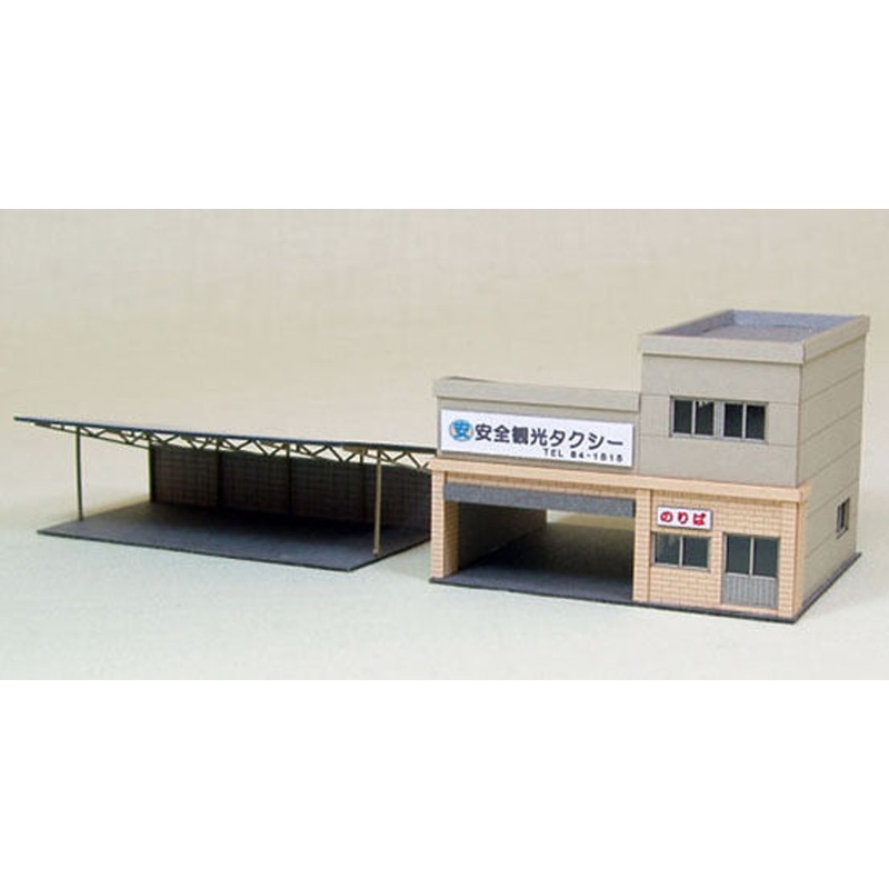 Sankei MP03-27 Taxi Station 1/150 N Scale Paper Kits