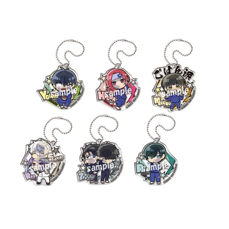 Takara Tomy A.R.T.S Pita! Deform Blue Lock Additional Time! Acrylic Keychain 6Pcs Box