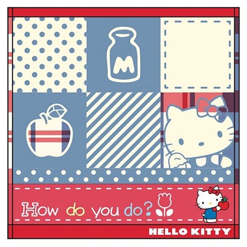 Marushin Sanrio Mini Towel – Hello Kitty (Retro Block)