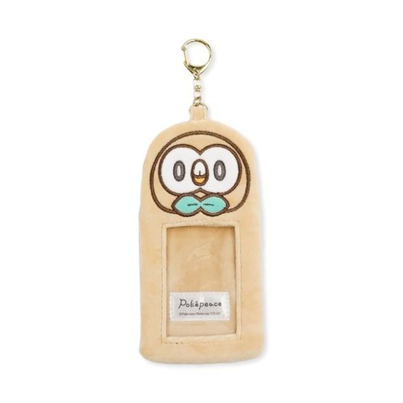 Pokemon Center Original PokePeace Fluffy Photo Holder Keychain – Rowlet