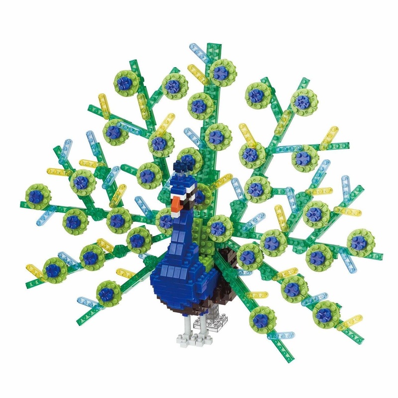Kawada NBM-023 Nanoblock Animal DX Peacock
