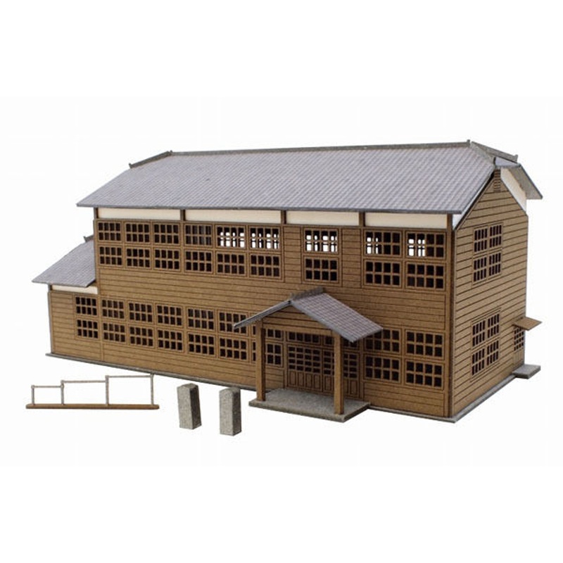 Sankei MP01-78 Wooden School 1/220 Z Scale Paper Kits