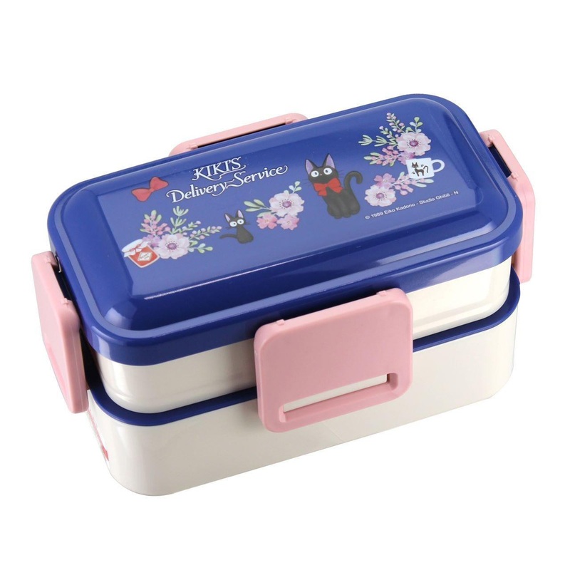 Skater Studio Ghibli Kiki’s Delivery Service 2 Stacked Lunch Box – Fluffy French Flowers