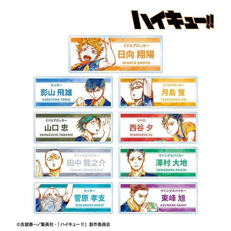 arma bianca Haikyu!! Trading Ani-Art The 2nd Edition Acrylic Name Plate 9pcs Complete Box