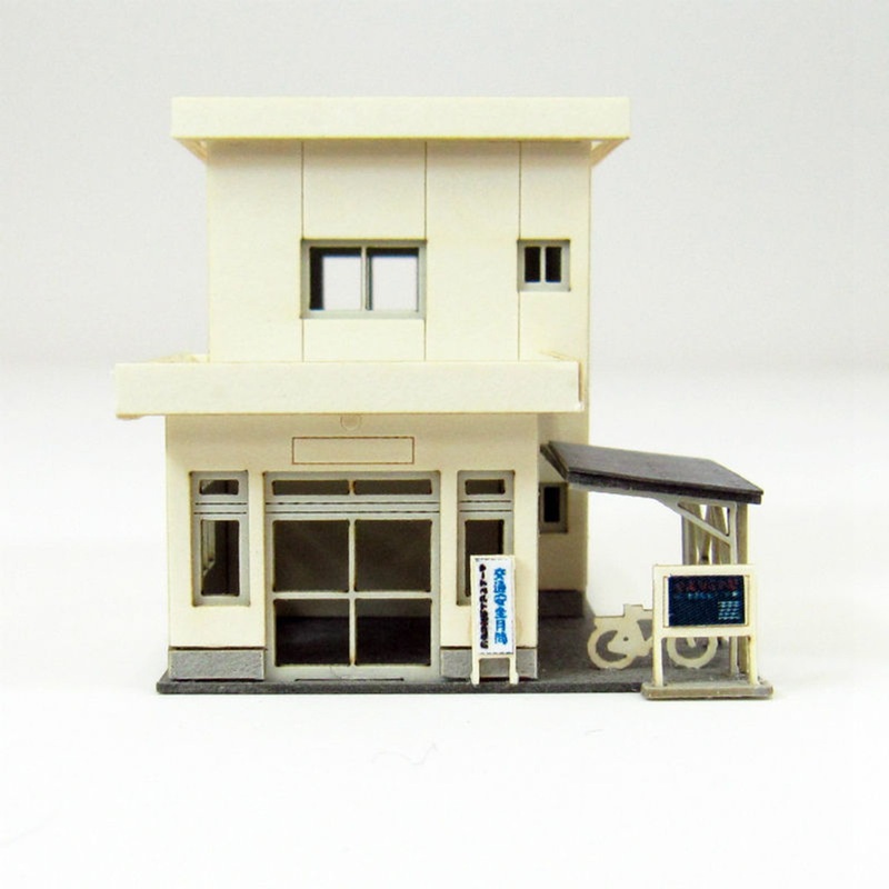 Sankei MP01-144 Japanese Police Station 1/220 Z Scale Paper Kits