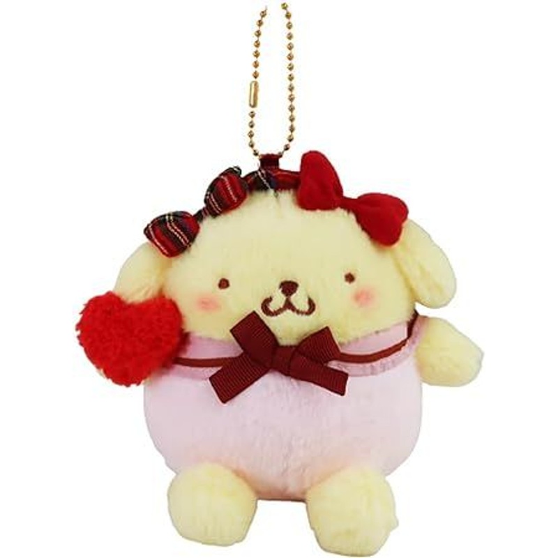 Nakajima Sanrio Mascot Holder Pom Pom Purin (Ribbon Love)