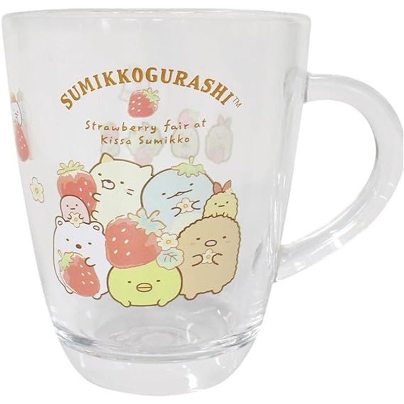 T’s Factory Sumikko Gurashi Acrylic Cup with Handle Strawberry Fair
