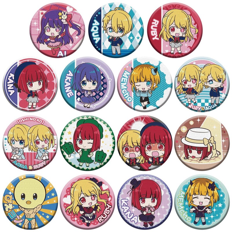 Bandai Candy Oshi no Ko Button Badge Collection 14pcs Box