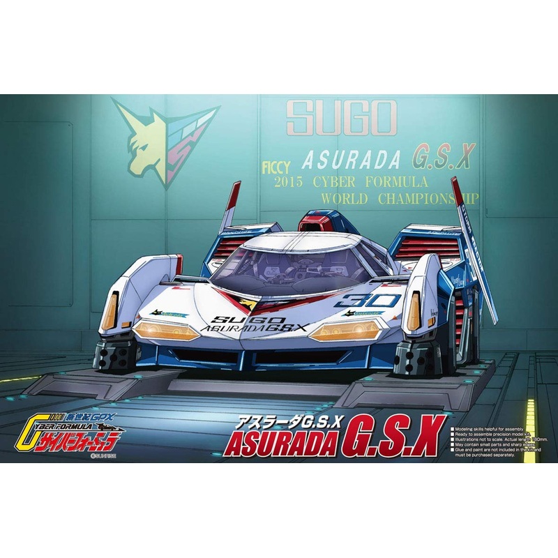 Aoshima 56479 Cyber Formula Sugo Asurada G.S.X Clear Body 1/24 Scale kit