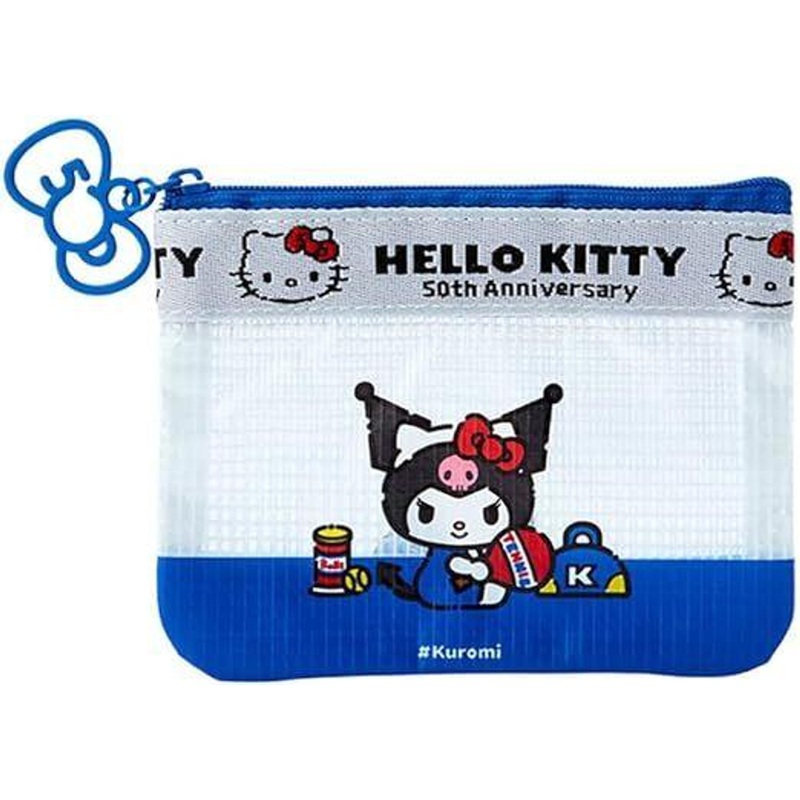 Sanrio Vinyl Flat Pouch Kuromi (Hello Everyone!)