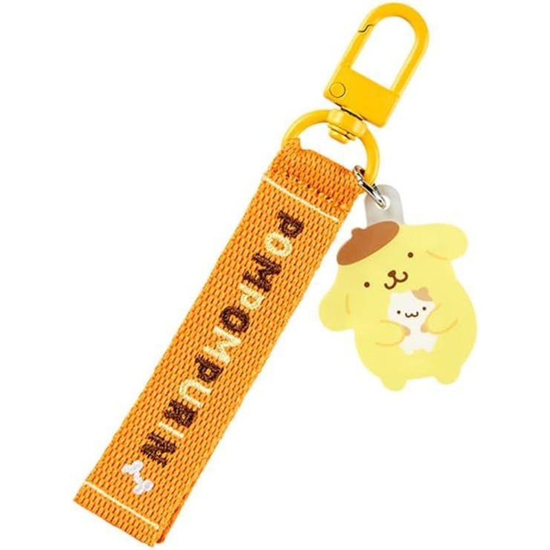 Sanrio Embroidery Tag Keychain  Pom Pom Purin