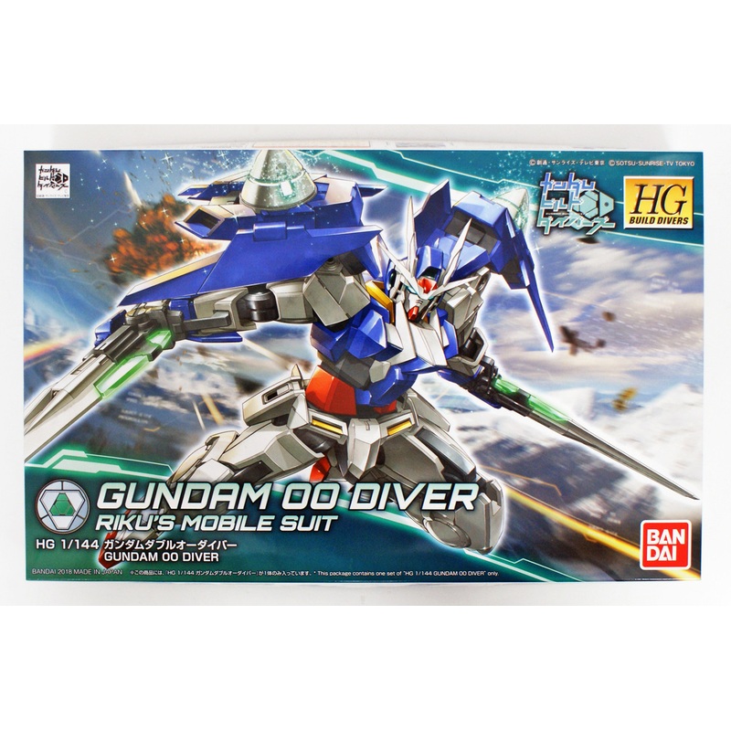Bandai HG Gundam Build Divers 000 Gundam OO Diver 1/144 Scale Kit
