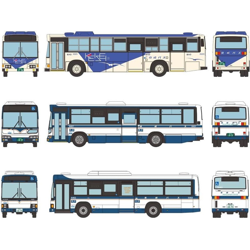 Tomytec Bus Collection Keisei Bus 20th Anniversary 3 Bus Set (N scale)