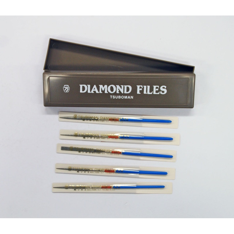 TSUBOMAN 12S-Set Precision Diamond Needle Files 5 pcs Set SYU