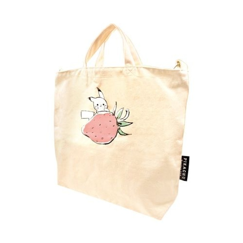 Pokemon Center Original Shoulder Tote Bag “Pikachu number025” Strawberry