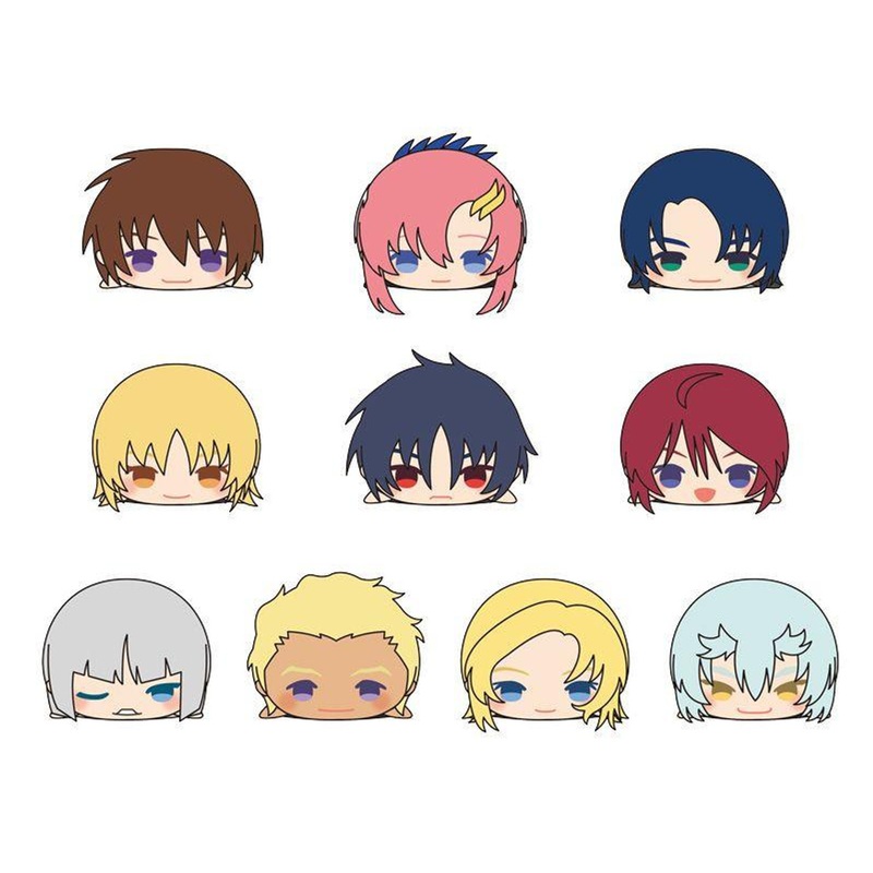 SK JAPAN Mochi Mochi Squishy Plush Doll Mascot Gundam SEED FREEDOM 10pcs Complete Box