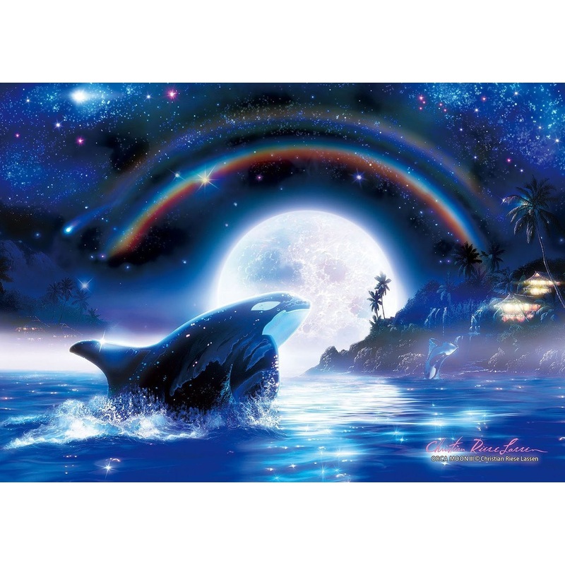 Epoch Jigsaw Puzzle 55-505 Lassen Orca Moon III (216 S-Pieces)