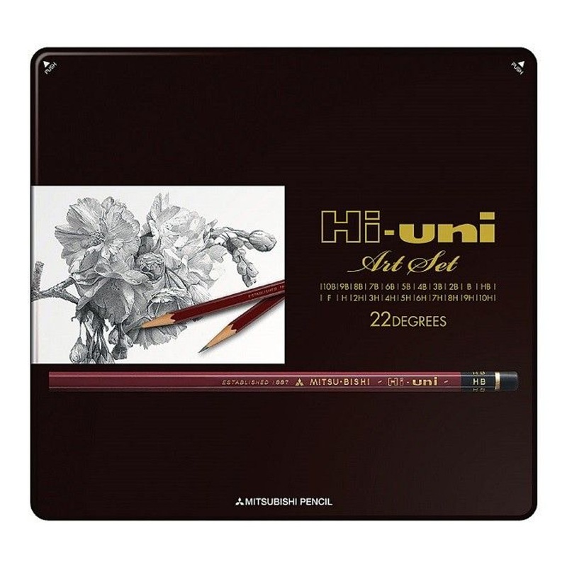 Mitsubishi Pencil Hi-uni Art set 22pcs (10H – 10B)