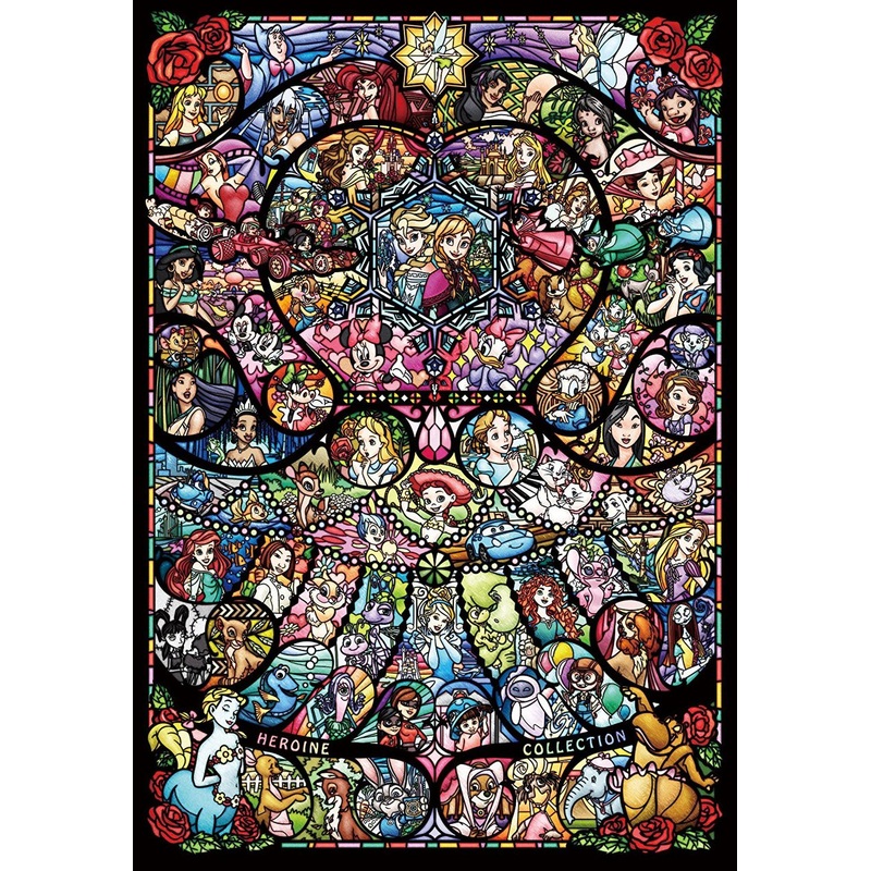 Tenyo Japan Pure White Jigsaw Puzzle DP-1000-028 Disney Pixar Stained Glass (1000 Pieces)