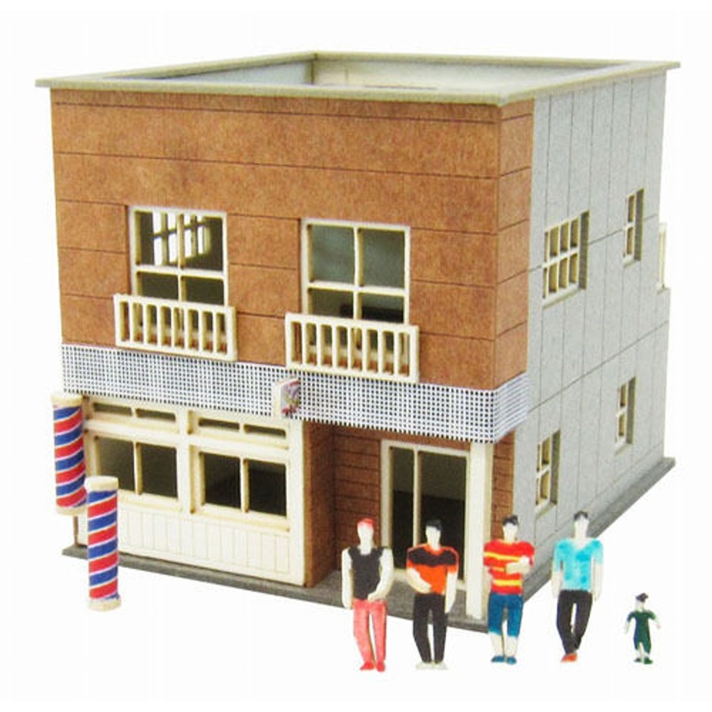 Sankei MP01-132 Barber Shop 1/220 Z Scale Paper Kits