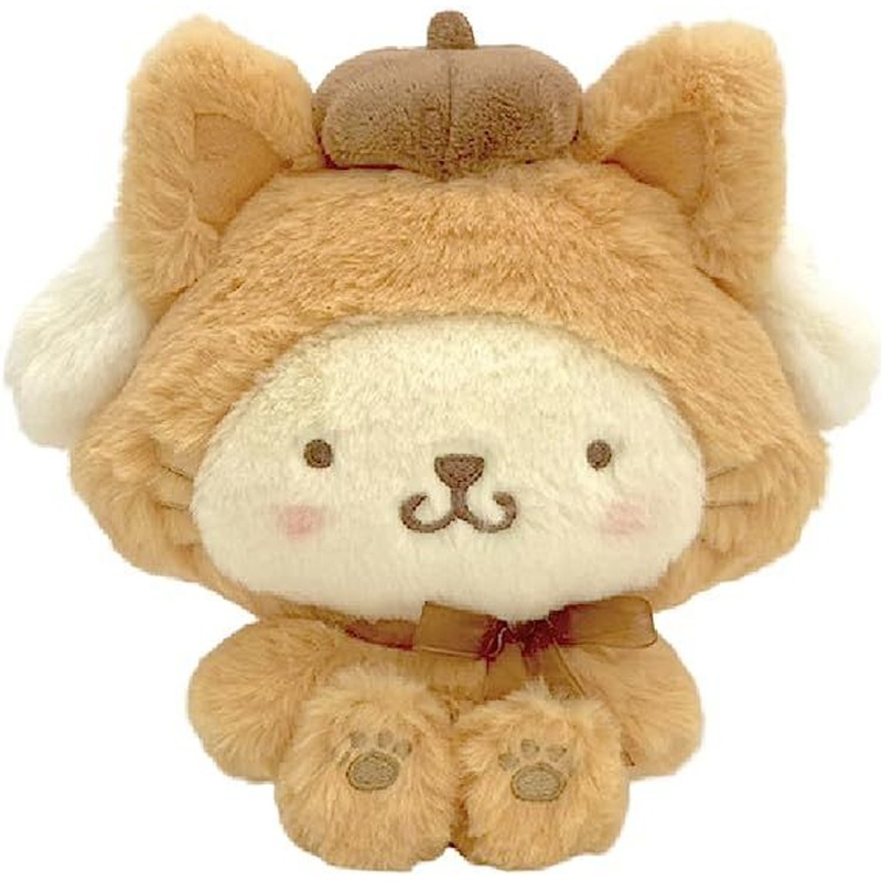 Nakajima Sanrio Plush Doll Fuwakuta Pastel Cat Pom Pom Purin