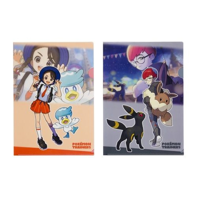 Pokemon Center Original A4 Clear File Set of 2 – Juliana & Penny (Pokemon Trainers)