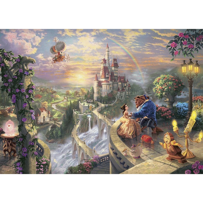 Tenyo Japan Jigsaw Puzzle D-2000-624 Thomas Kinkade Disney Beauty and the Beast (2000 Pieces)