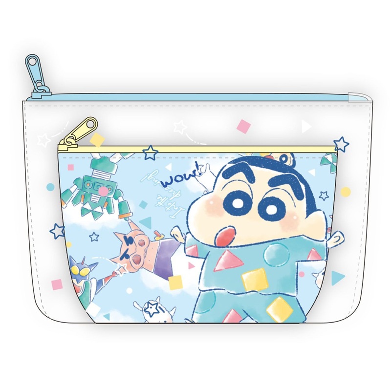 T’s Factory Pouch Set of 2 Crayon Shin-chan Good Night Blue