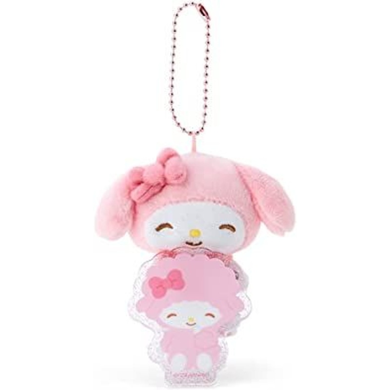 Sanrio Plush Mascot Holder with Badge – My Melody (Smiling)