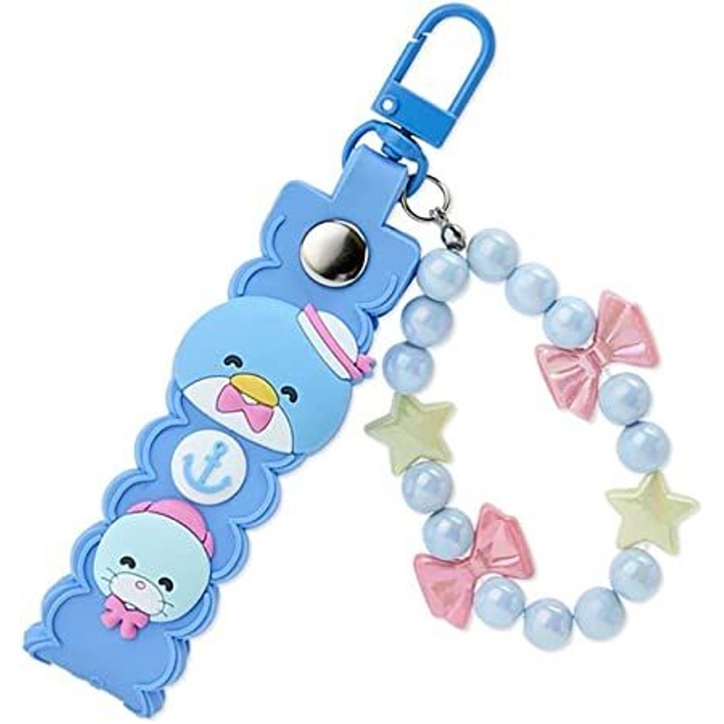 Sanrio Keychain with Beads Strap (Smiling) Tuxedo Sam