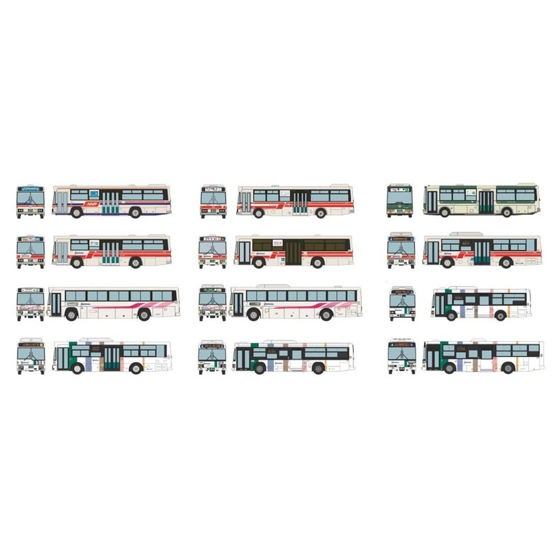 Tomytec The Bus Collection Nishitetsu Bus Special (12 Buses Randomly Packed) (N scale)