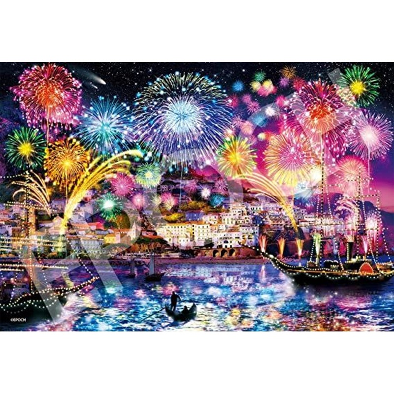 Epoch 31-739 Jigsaw Puzzle Amalfi Night (Jennifer Studio) Glow-in-the-Dark  (1053 Pieces)
