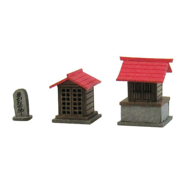 Sankei MP04-55 Japanese Small Shrine B 1/150 N Scale Paper Kits